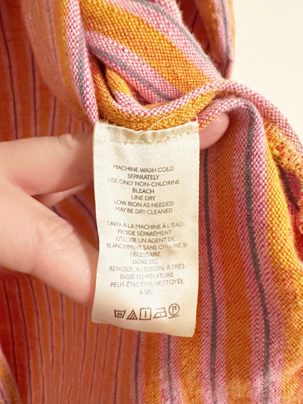 Anthropologie Pilcro Oxford Tunic Striped Long Sleeve Button Down Shirt - Size L - Picture 3 of 7